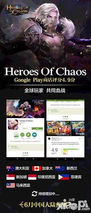 海外市场成绩亮眼  《Heroes of Chaos》获Google评分4.9分