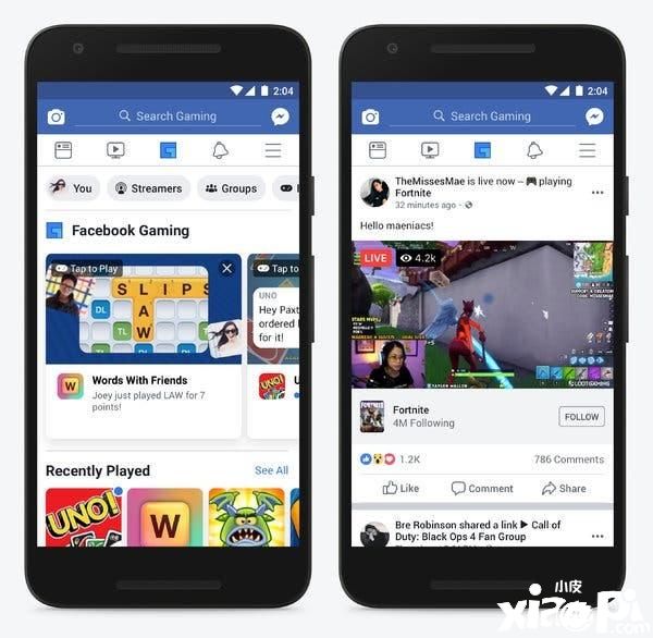 Facebook将推出游戏直播app 主打休闲游戏与手机用户族群 小皮游戏