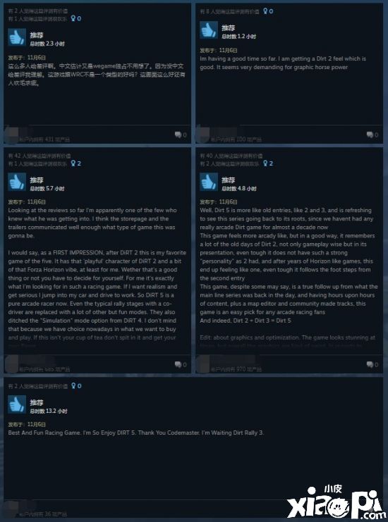 Steam《尘埃5》好评仅49%，差评原因含Bug和画面等