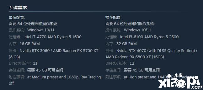 《魔戒：咕噜》配置变更，现最低显卡要求RTX 3060！